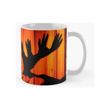 Taza Rustic Eagle Illustration On Wood Grain Background Cali