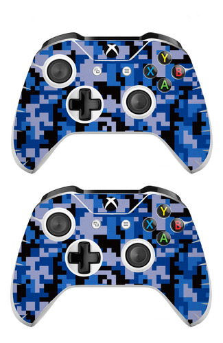 Skin Para Controles Xbox One Modelo (82587cxo) Pixel Azul