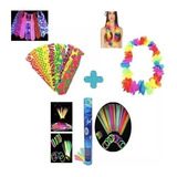 12 Corbatas Neon+12 Collares Hawaianos+45 Pulseras Luminosas