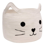 Cesto Gato Kawaii Para Ropa Sucia Canasta Suave Organizadora