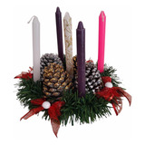 Corona De Adviento Con Velas De Regalo 30 Cm Adorno Navidad