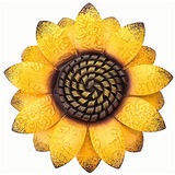 Cuadro Flor De Metal Decoracion Pared - Girasol