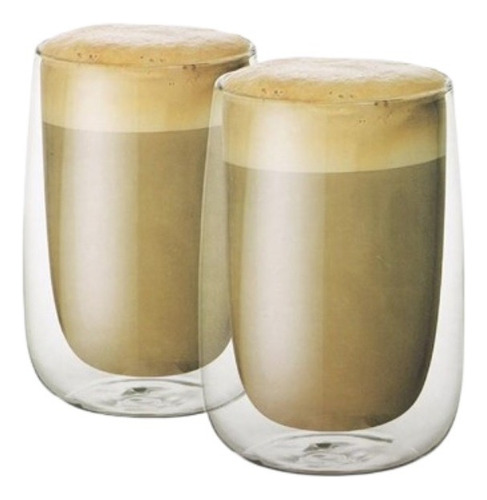 Vaso Doble Vidrio Set X 2 U Te Cafe Infusiones 400 Ml