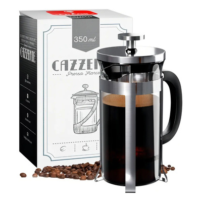 Prensa Francesa Cazzenie De Vidrio Para Cafe 350 Ml - 1 Taza Color Negro | Envío gratis