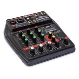 Mesa De Som Soundvoice Compact Mc4-bt C/ Efeito Igreja Show