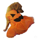 Disfraz Tutu Calabaza Halloween Perros Razas Grandes Y Xl