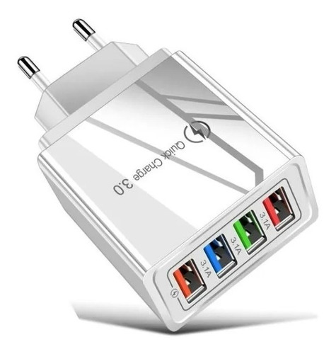 Cargador Múltiple 4x Usb 3.1a Carga Rápida Q3.0