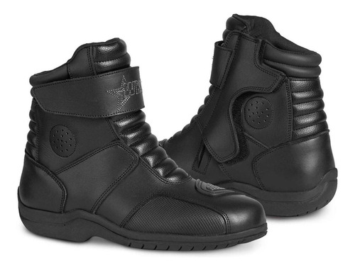 Bota Motociclista Hombre Biker Botin Sport Wkl 80008 Negro