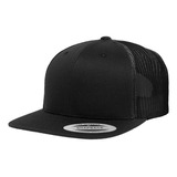 Gorra Flexfit Flat Bill Trucker Snapback Negra