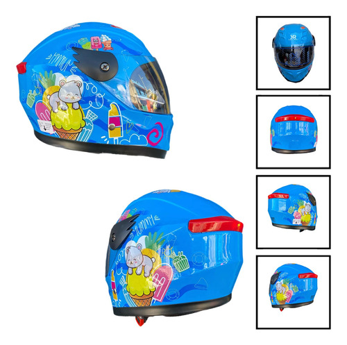 Casco Cerrado Infantil C/luz Paleta Baby Brillante Rmb