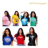 Kit 10 T-shirts Blusas Feminina Roupas Atacado Revenda