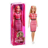 Barbie Fashionista 169 Falda Roja Broches En La Cabeza