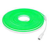 Tira Luces Led Neon Verde Manguera Flexible X 5 Metros