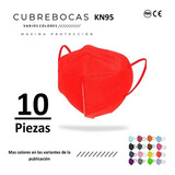 Cubre Bocas Mascarilla Kn95 10 Piezas Certificado 5 Colores