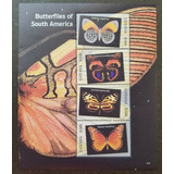 2006 Insectos- Mariposas Sudamérica- Guyana (bloque) Mint