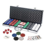 Set Poker Juego De Mesa 500 Fichas + Naipes, Dados + Maletín