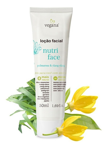 Loção Facial Nutriface Palmarosa E Ylang-ylang Vegana - 50ml