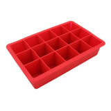 Forma De Gelo Papinha Silicone 15 Cubos Livre D Bpa Vermelho