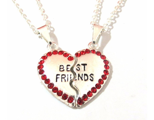 Colar Best Friends Melhores Amizade 2 Partes Folheado - B2