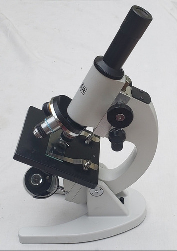 Microscópio Marca Csr Com Caixa De Proteção E 50 Lâminas 