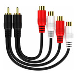 Cable Divisor De Audio De 1 Rca Macho A 2 Hembra, 2 Unida...