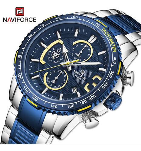 Reloj Naviforce Cronografo Deportivo Impermeable Acero Inox