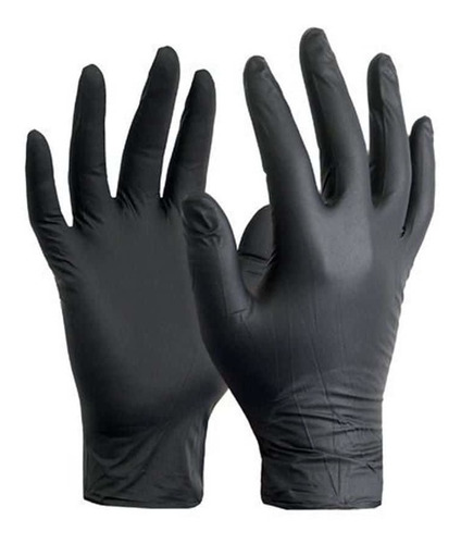 Guantes Nitrilo Negros Top Safe 100 Un Talla S