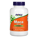 Maca Peruana 500mg Now Foods 250 Veg Caps Sabor Sem Sabor