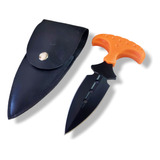 Cuchillo Push Dagger Púa Funda Orange Dagg Excelente Táctica