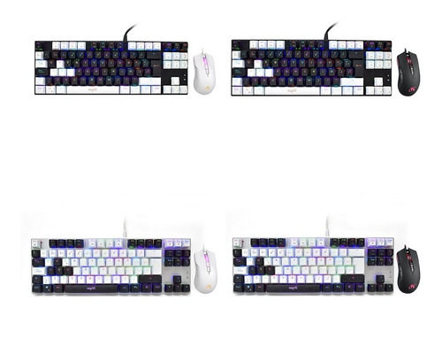 Kit Gamer Teclado Mec Tkl Glow Up Custom Y Mouse Pixart 3325