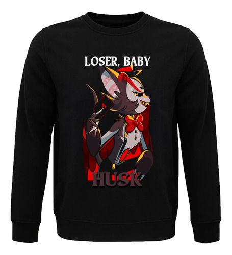Sudadera Husk Gato Loser Baby Hotel Hazbin Anime Cartoon