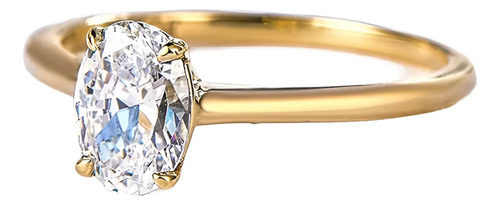 Anillo De Compromiso Diamante Moissanita Corte Oval 1.5ct
