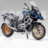 1/12 R1250gs Miniatura Modelo Moto Con Luz Y Sonido Base Color Azul