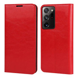 Funda Tipo Billetera Para Galaxy Note 20 Ultra Roja