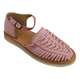 Zapatos Sandalias Huarache Artesanal Piel Color Rosa P 3050