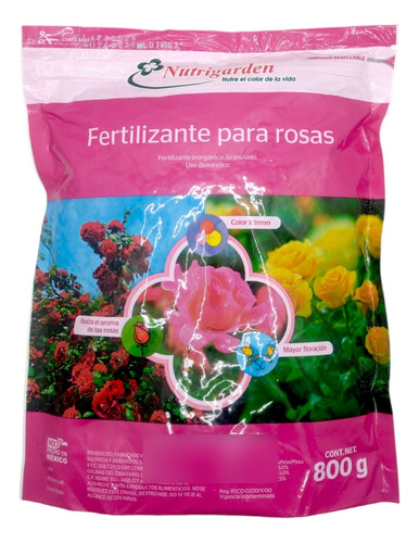 Fertilizante Para Rosas, Bolsa 800gr Nutrigarden