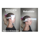  5 Mascaras Rebatibles Facial Reutilizable Sanitaria 100% 