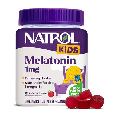 Natrol Gomitas Melatonina Kids Niños 1mg 60 Piezas Sabor Bayas Apoyo Constante Al Sueño Haciendo Que Las Rutinas A La Hora De Dormir Sean Muy Fáciles Para Los Niños | Envío gratis