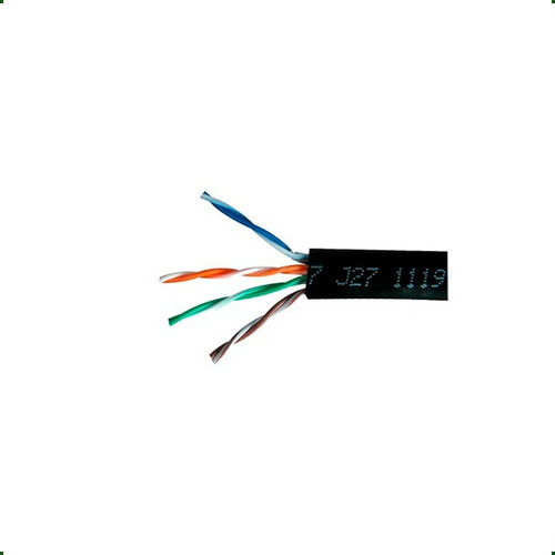 Cable 305m Utp Cat6 Negro Ul 350mhz Cctv Datos Control Rs485