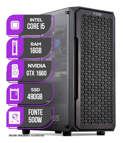 Pc Gamer Mancer, Intel I5, Gtx 1660, 16gb Ddr4, Ssd 480gb