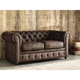 Sillon Chester Chesterfield 2 Cuerpos Pana Lino Miscuer