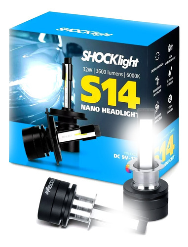 Lâmpada Led Shocklight S14 Nano Headlight 3600 Lumens 6000k