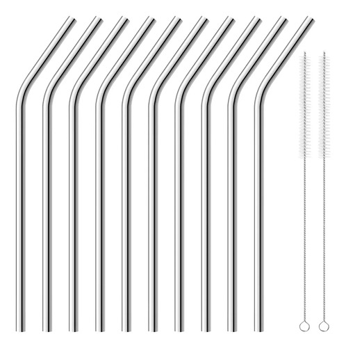 20 Popotes Acero Inoxidable Reusable Ecológico Pajilla Metal | MercadoLibre