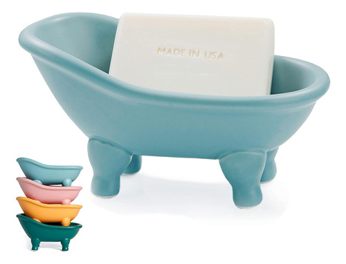 1 Piece 5.6  Colorful Ceramic Mini Clawfoot Bathtub Soap  Ac