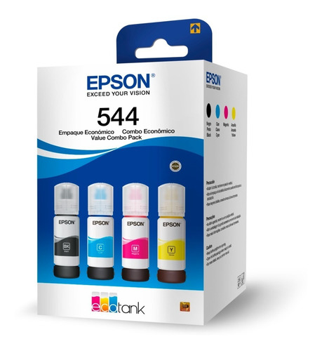 Epson T544  Kit Pack 4 Botella Epson T544 L3110 L3150 L5190