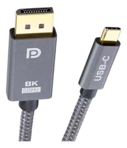 Cable Usb C 3.1 A Displayport V1.4 2m (8k 60hz - 4k 144hz)