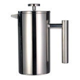 Cafetera Prensa Francesa Acero Inox. Doble Pared 1 Litro