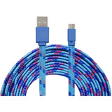 Cable Carga Datos Usb V8 Agujeta Tejido Reforzado 3 Metros