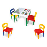 Mesinha Didática Infantil + 4 Cadeiras Brinquedo Educativo