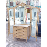 Comoda Vestidor Con Triptico Frances Luis Xvi Marmol